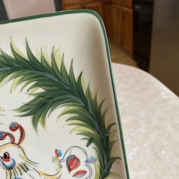 GAIL PITTMAN CHRISTMAS TRIMMINGS Square Side Plate - Partridge In A Pear Tree - Picture 4 of 7